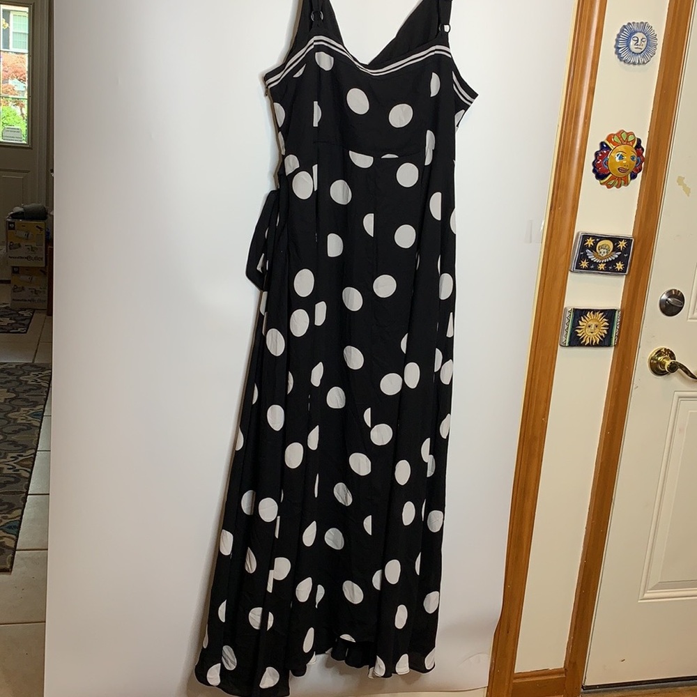 Inc Polka Dot Dress faux wrap 24W PLUS SIZE - Picture 6 of 8